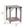 Flash Furniture 17.5 W X 17.5 L X 22 H, Engineered Wood, Gray Wash ZG-036-GY-GG